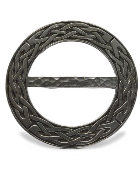 Pewter Celtic Scarf Ring Scotland