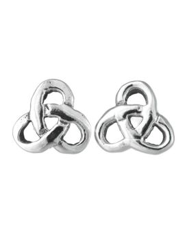 Sterling Silver Small Trinity Knot Earrings